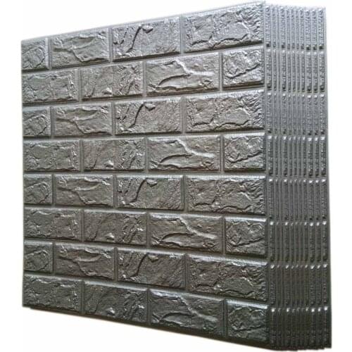 3D Foam Brick Wallpaper Wall Panels Peel Sticker Self-Adhesive Removable for TV Walls, Background Wall Decor