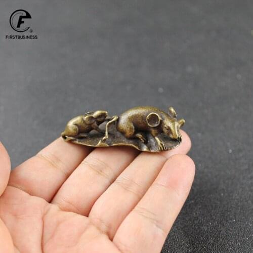 Antique Bronze Wealth Rats Longevity Statue Pure Copper Figurines Ornaments Home Decor happy family mother 's love never changes