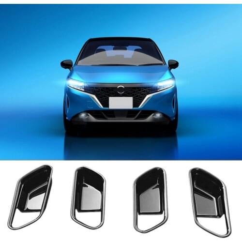Car Door Inner Handle Frame Inner Door Bowl Cover Inner Armrest Frame Door Handle Cover for Nissan Note 2021 2022