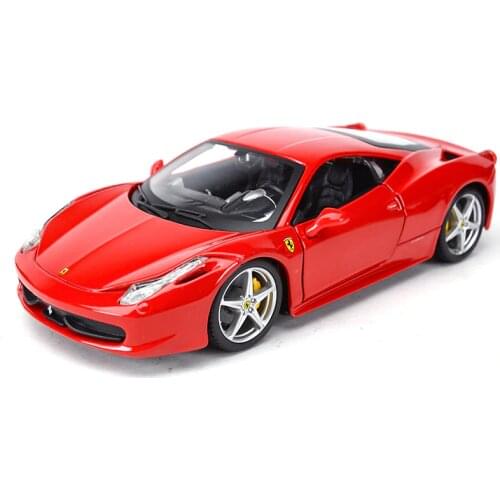 Bburago 1:24 Ferrari 458 Italia Sports Car Static Die Cast Vehicles Collectible Model Car Toys