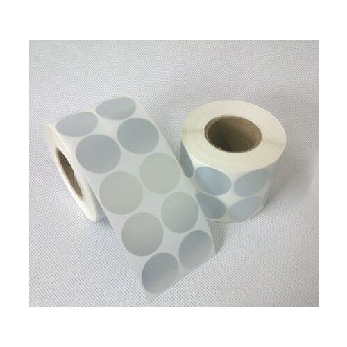 Free shipping round mute silver PET labels/blank dumb silver barcode label sticker/printed barcode stickers