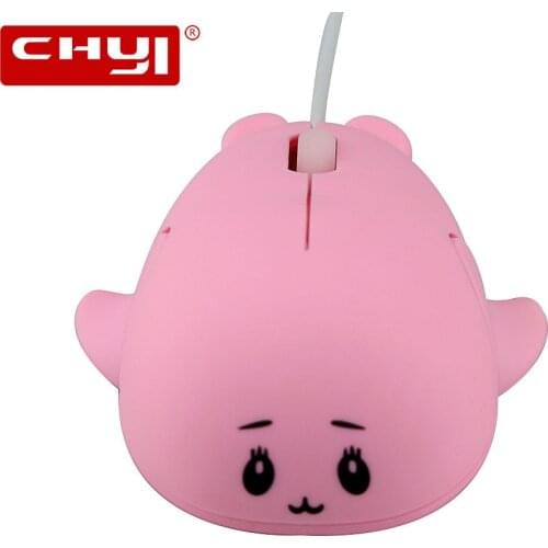 CHYI Mini Cute Dolphin Mice For Girl Wired Computer PC Mouse 1200DPI Optical USB Cable 3D Mouse For Kids Gift Laptop