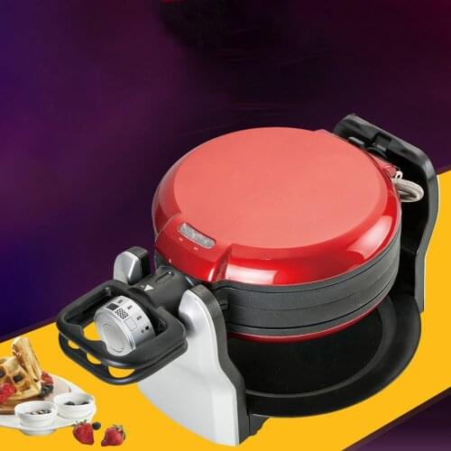 Double-sided Heating Rotating Thick Muffin Machine Automatic Waffle Maker Iron Electric Pancakes Breakfast Cooking Appliances