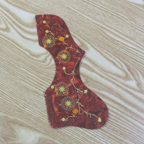 FLEOR Self-adhesive Acoustic Guitar Pick Guard Scratch Plate pickguard Sticker Red