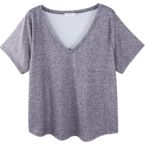 Neatie kiddie Summer Casual Tshirt Women Tops Street Night Wear Loose Elastic V-neck Print T-shirt Female Clothes