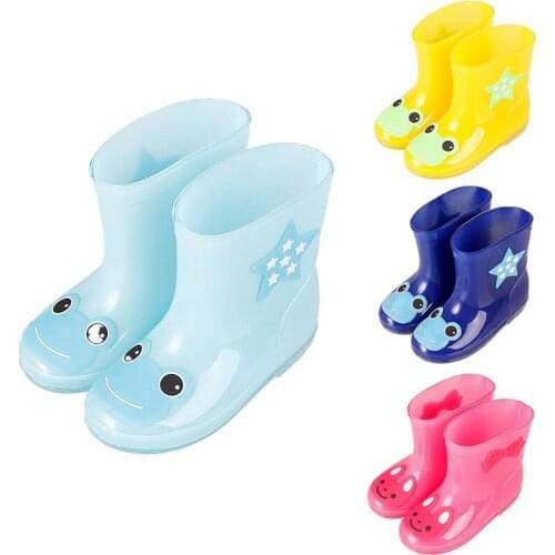 Classic Children Shoes PVC Rubber Girls Boys Waterproof Rain Boots Kids Baby Cartoon Shoes Children\\\s Water Shoes
