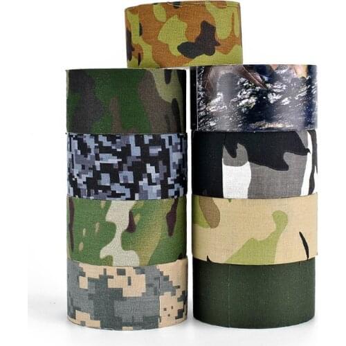 50mm*5/10m High Viscosity Camouflage Tape Hunting Accessories Cotton Cloth+Hot-melt Outdoor Birds Watching Photographers Tape