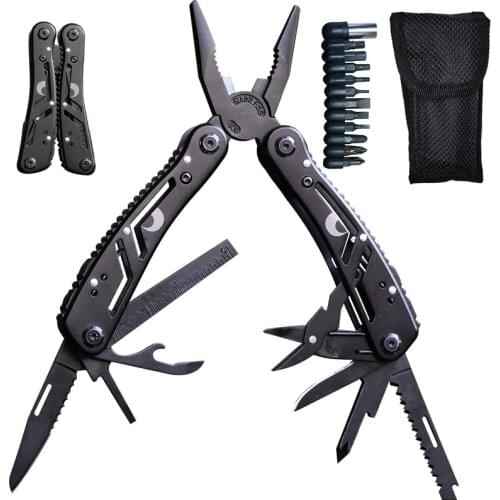 11 in 1 Multi Plier Wire Stripper Folding Plier Outdoor Camping Multitool Pocket Mini Portable Folding Pliers