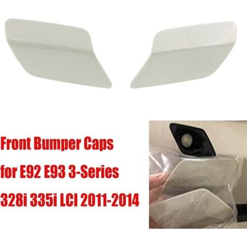 2Pcs Front Bumper Headlight Washer Nozzle Cover Cap Bumper Cover Cap for-BMW E92 E93 3-Series 328I 335I LCI 2011-2014