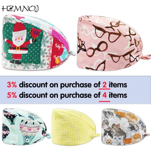 2021 New Four Seasons Universal Female Nurse Cap Surgeon Surgical Cap Dental Surgical Cap Unisex Beauty Salon Chef Scrub Cap