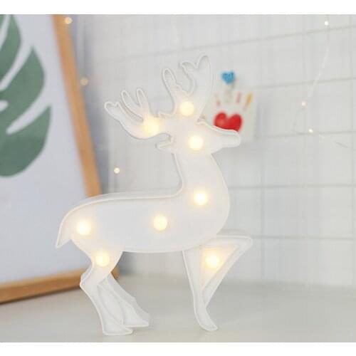 Mycyk new LED elk Davids deer Marquee deer Battery Powered Night Lamp for bedroom Decoration baby sleeping light Ins hot indoor
