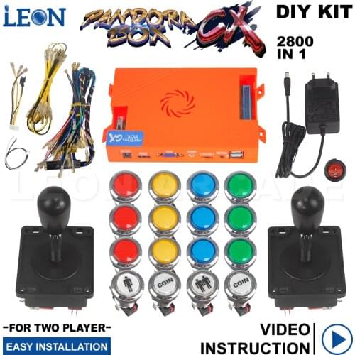 Pandora Box 2021 Pandora Box Cx Chrome Plating Illuminated Arcade Button Concave Spanish Style Arcade Joystick 2 Players Hd 720p