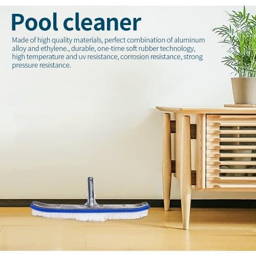 10 Inch Spa Algae Plastic Cleaner Surfaces Heavy Duty Broom Portable Cleaning Brush Tip Curved Swimming Pool Accessories Walls