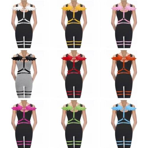 PU Leather Harness Belts Rave Wear Body Straps Chest Bdsm Stylish Accessories Gothic Harness Fashion Punk BDSM Bondage Handmade