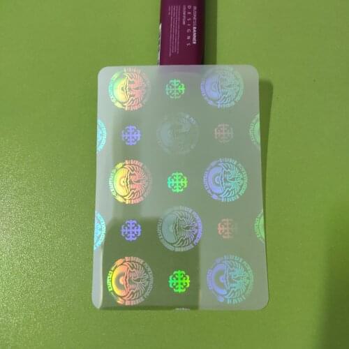 Transparent holographic thermal laminating pouch for Certificates