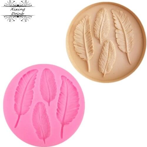 Birds Feathers chocolate DIY fondant cake decorating tools lace border silicone mold kitchen baking utensils