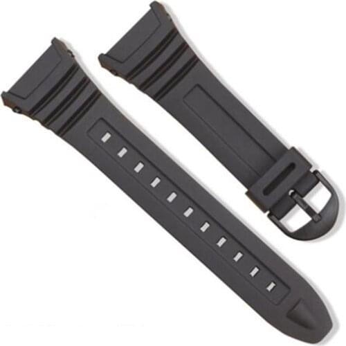 Silicone Watch Band Stainless Steel Pin Buckle Watchband for Casio W-96H Sports Men Women Strap Bracelets