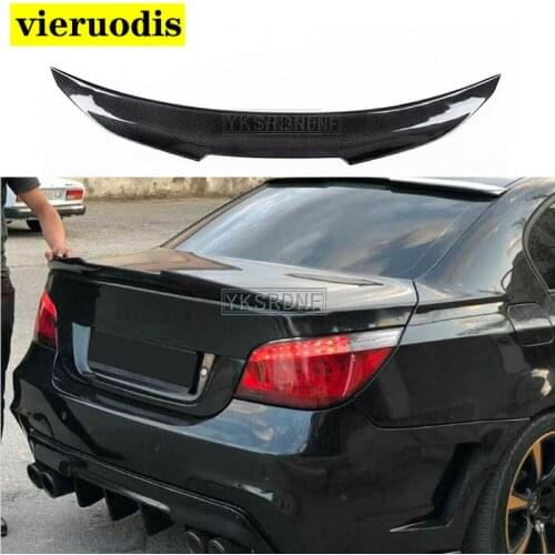 Carbon Fiber Rear Trunk Spoiler For BMW 5 Series E60 M5 2004 2005 2006 2007 2008 2009 Rear Trunk Boot Lid Lip Wing Spoiler