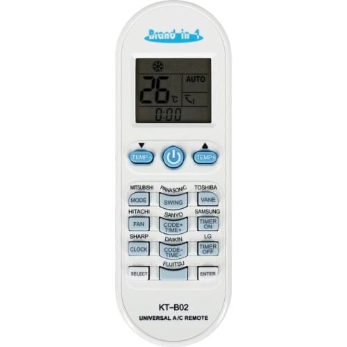 Air Conditioner air conditioning universal remote control suitable for toshiba panasonic sanyo nec fujitsu lg kt-b02