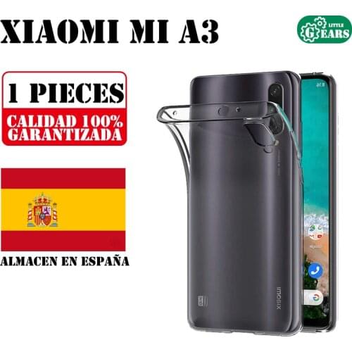 Xiaomi Mi A3 Funda de Silicona Transparente Ultra Delgado Carcasa de Gel TPU Proteccion AntiGolpes y Resistente Suciedad