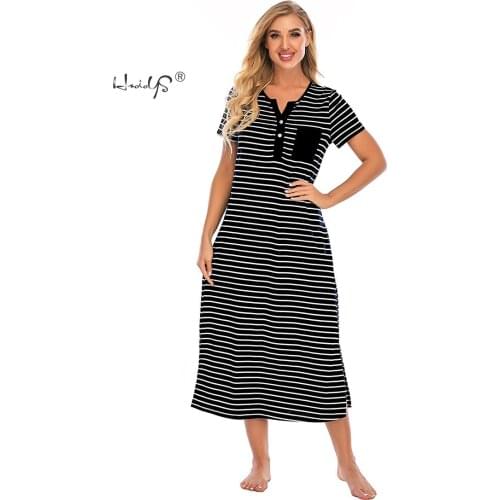Women Summer Short Sleeve Night Shirt Womens Cotton Nightgown Sleepwear Sleep Dress Nightshirt Nightie Dress