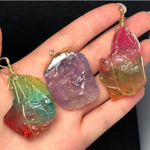 1Pcs Natural crystalline earth specimen mineral pendant reiki healing chakra