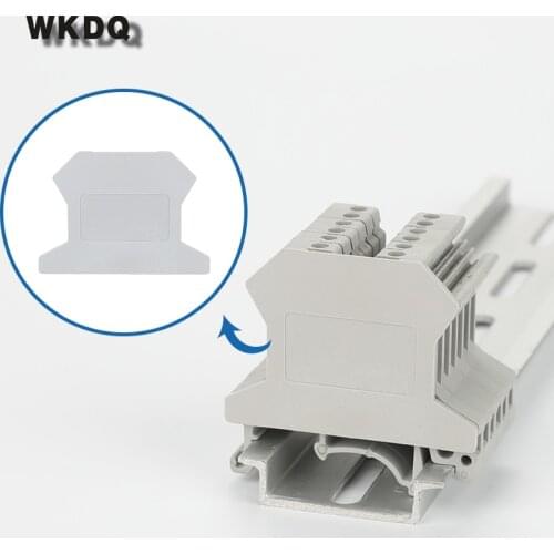 10pcs D-UK 1.5 UK Terminal Block End Cover Din Rail Terminal Blocks End Cover Plate For UK 1.5 Connector