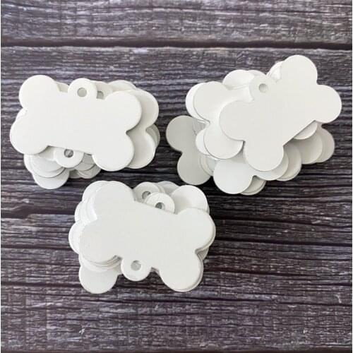 DIY Blank Sublimation Dog Pet Id Name Tags Plates For Cats Jewelry Pendant Personalized Both White 3D Heat Transfer Tag