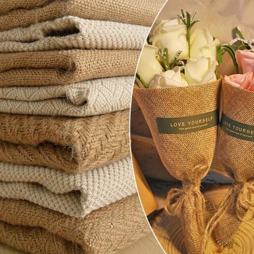 150x50cm Thick Retro Jute Fabric Making Tablecloth Tea Mat Decorative Coarse Cloth Handmade DIY Background Cloth