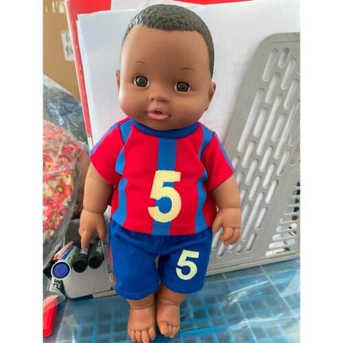 2020 Black Reborn Doll African Black Baby Cute Bald Vinyl Baby Toy Newborn Baby Doll Toy Girl Christmas Gift 30cm