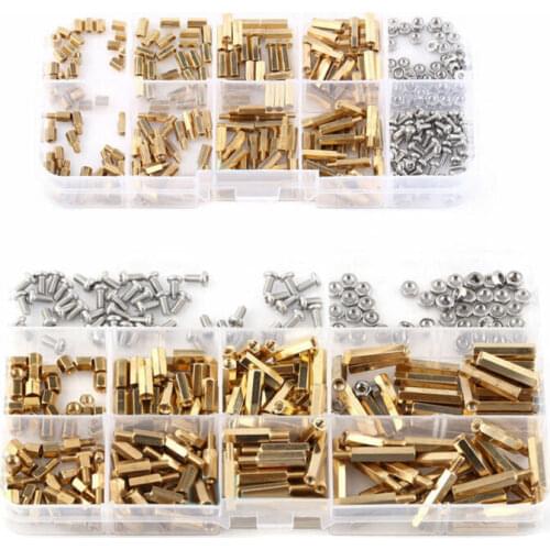 300pc M2/M3 Brass Hex Column Standoff Spacer Screw Nut Assortment Kit w/ Box New