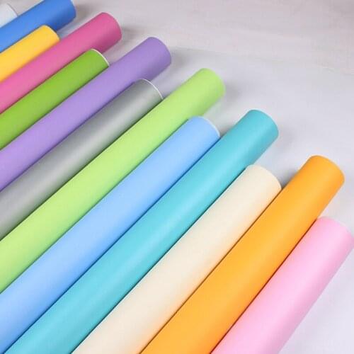 60cm*5M Solid Matt PVC DIY Self adhesive Waterproof Wall paper Wall Stickers furniture renovation Drawer Living Room Decorative