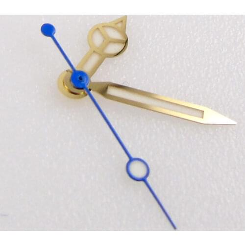 Gold/Rose Gold Coated Automatic Watch Hand Set fit NH35 ANH36A MIYOTA 8215 821A MINGZHU 2813 Blue second hand