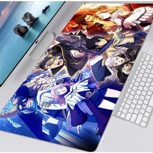 Black Clover Large Mousepad Anime Computer Gaming Accessories Non-slip Mouse Pad Gamer Tappetino Mouse Mausepad Tapis De Souris