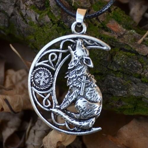 Celtics howling wolves pendant for women men wolf totem necklace jewelry