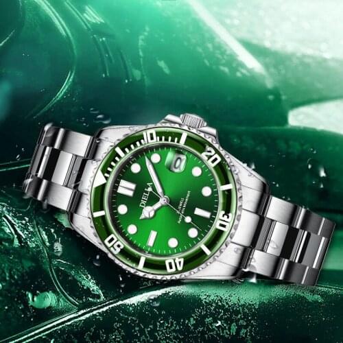 Fashion Hetian Jade Watch Mens Mechanical Automatic Green Wateres Ghost Calendar Luminous Watch Sapphire Business Reloj Hombre