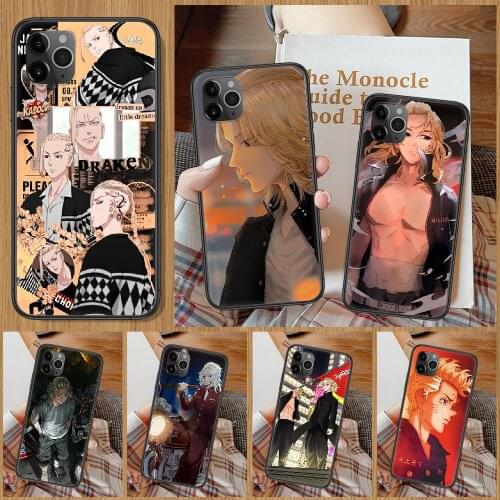Tokyo Revengers Anime Phone Case For iphone 5 5S SE 2 6 6S 7 8 11 12 Mini Plus X XS XR Pro Max black pretty cell cover art prime
