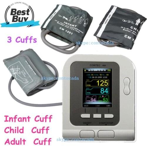 Digital Blood Pressure Monitor NIBP,Adult+Child+Pediatric+SW,Sphygmomanometer CONTEC08A Portable