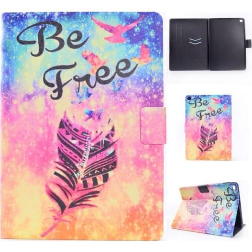 Color Print Flip Leather Cases For iPad Air 9.7" Tablets wallet stand card holder Silicone Cover Case For ipad 5 Protector film