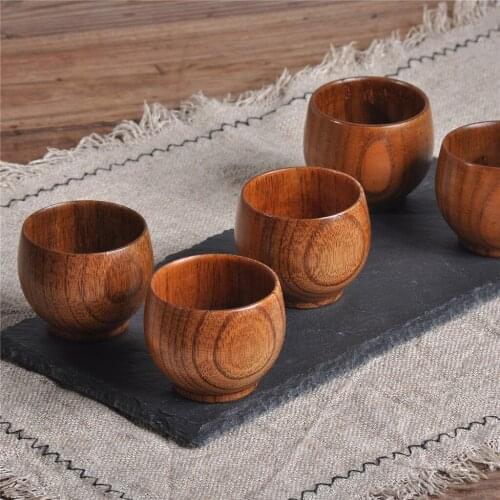 Wooden Cup Mugs Coffee Tea Beer Juice Milk Water Wood Mug Primitive Handmade Natural Coffee Milk Wine Cup Heat Insulation Water