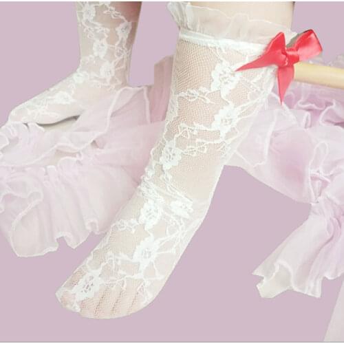 Childrens Baby Lace Stocking Tube Baby Leg Warmer Princess Lace Mesh Summer Fashion Lace Knee High Stockings Cotton Girls 80(%)