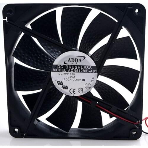 FOR ADDA 13525 ADN512MB-A91 135*135*25mm 12V double Ball cooling Fan
