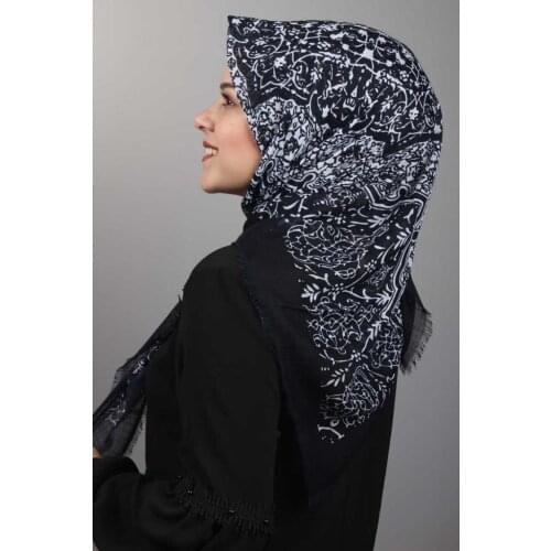 ERBİL PATTERNED LINEN FLAMLI SCARF-DESEN-05-AVAILABLE in