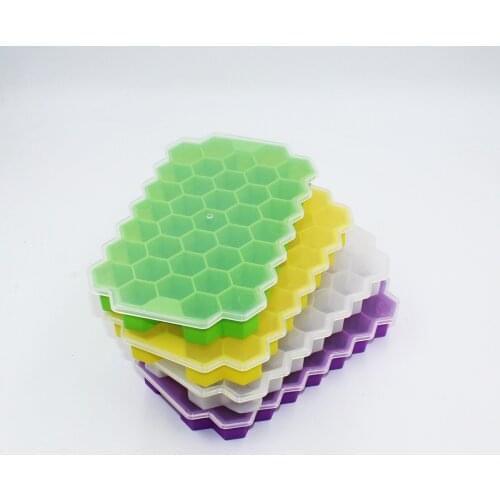 Cavity Ice Cube Tray Honeycomb Ice Cube Mold Food Grade Flexible Silicone Ice Molds for Whiskey Cocktail