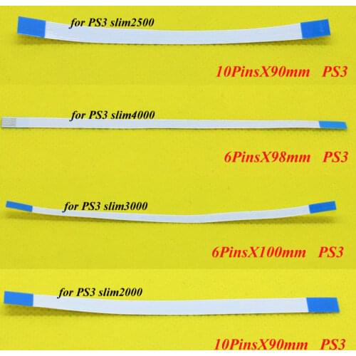 1PC Charge power flex cable For PS3 slim2000 2500 3000 4000 power on off switch reset ribbon cable 10 pin 6pin for Playstation 3