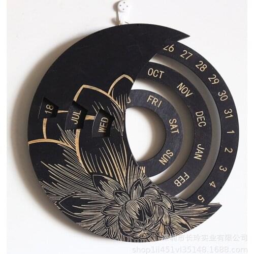 Calendar Wooden Everlasting Perpetual Wall Hanging Crafts Decorative Xmas Gift Christmas Advent Calendars Birthday Gifts