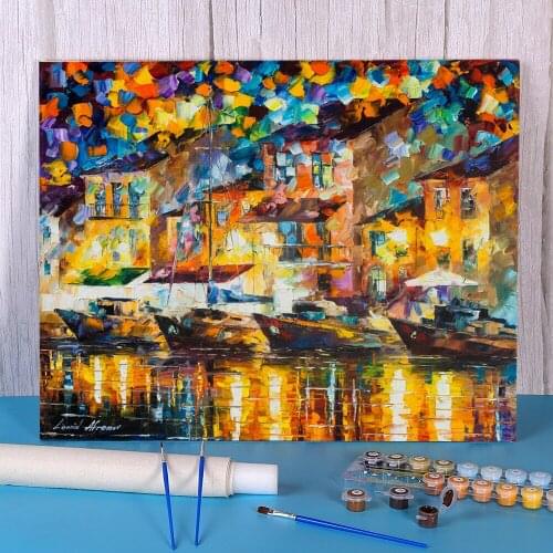 Oil Painting Style Coloring By Numbers Painting Package Acrylic Paints 40*50 Oil Painting New Design For Kids For Drawing Art