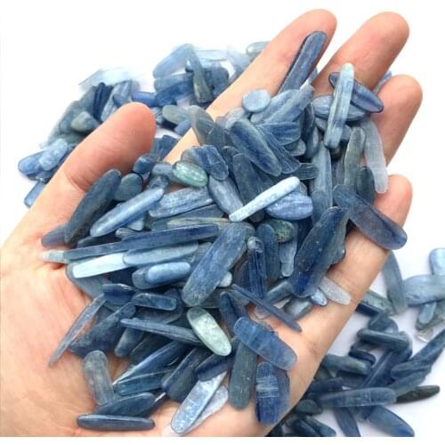 100g Natural Kyanite Quartz Polished Thin slice shape blue color Crystals Tumbled Gravel cyanite gemstone for Healing Crystals