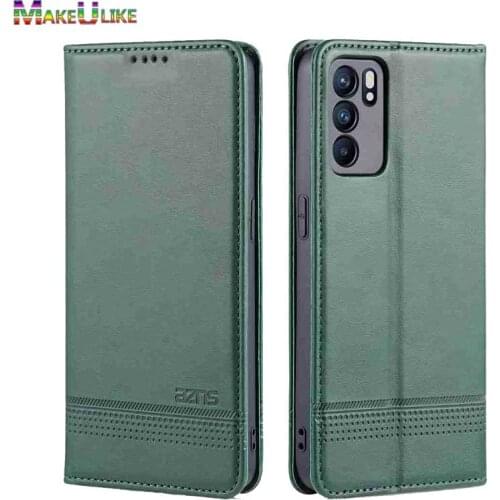 Magnetic Flip Case For OPPO Reno5 Pro Lite 5K 5F Reno6 Pro Case PU Leather Wallet Pocket For OPPO F17 F19 Pro+ Plus Cover