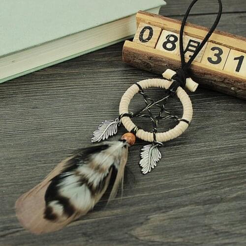 Mini Star Net Dream Catcher Pendant Keyring Key Ring Keychain Car Hangings